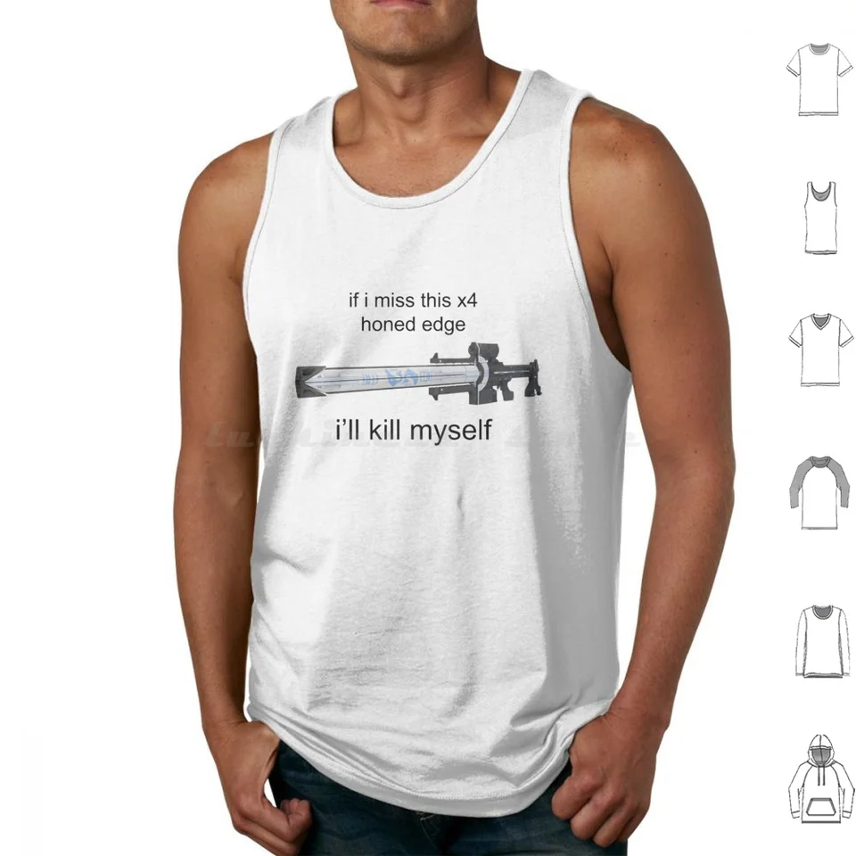 Ak mi chýba tento 4x Honed Tank Tops Vesta bez rukávov Destiny 2 Destiny Destiny Game Bungie Hunter Titack Warlock 6