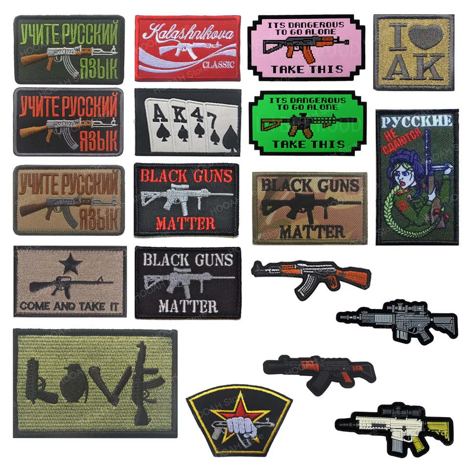 AK47 AK 47 Kalashnikova Krinkov Classic Patch I Love AK Gun Weapon Kalashnikov Ruská taktika Swat Patch Aplikácia