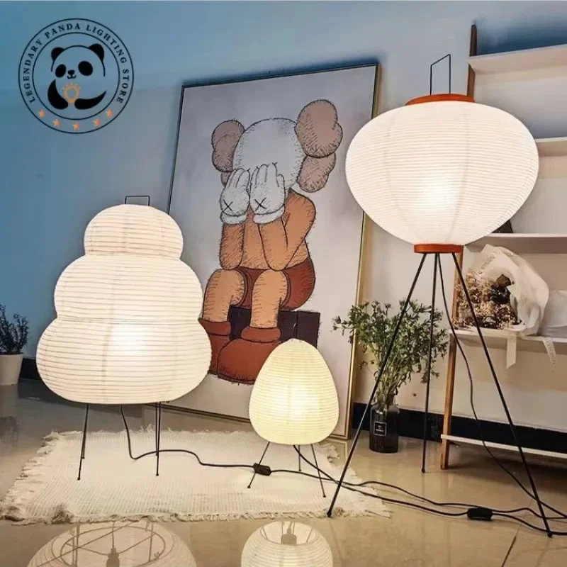 Akari wabi-sabi podlahová lampa japonská ryžová papier lampa noguchi dizajn nočná lampa stmievacia ochrana očí na stôl svetlo domáci dekor