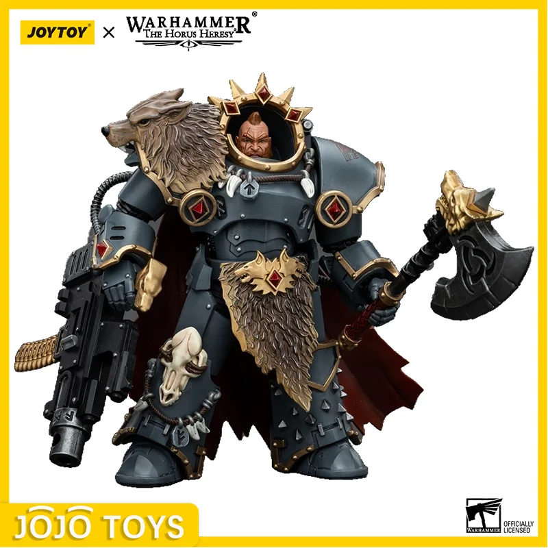 Akcia Obrázok 1/18 Joytoy Warhammer 30K Space Wolves Wolves Hvarl Red Blade Anime Povovovateľnosť Zbierka Model Toy Prekvapenie darček pre chlapca