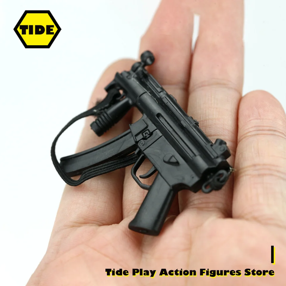 Akcie Obrázok Príslušenstvo 1/6 Model mierky 12 palcov Doll Doll 1/6 Vojaci Príslušenstvo 1 až 6 Micro-Punch MP5 MP5k Black Gun Model