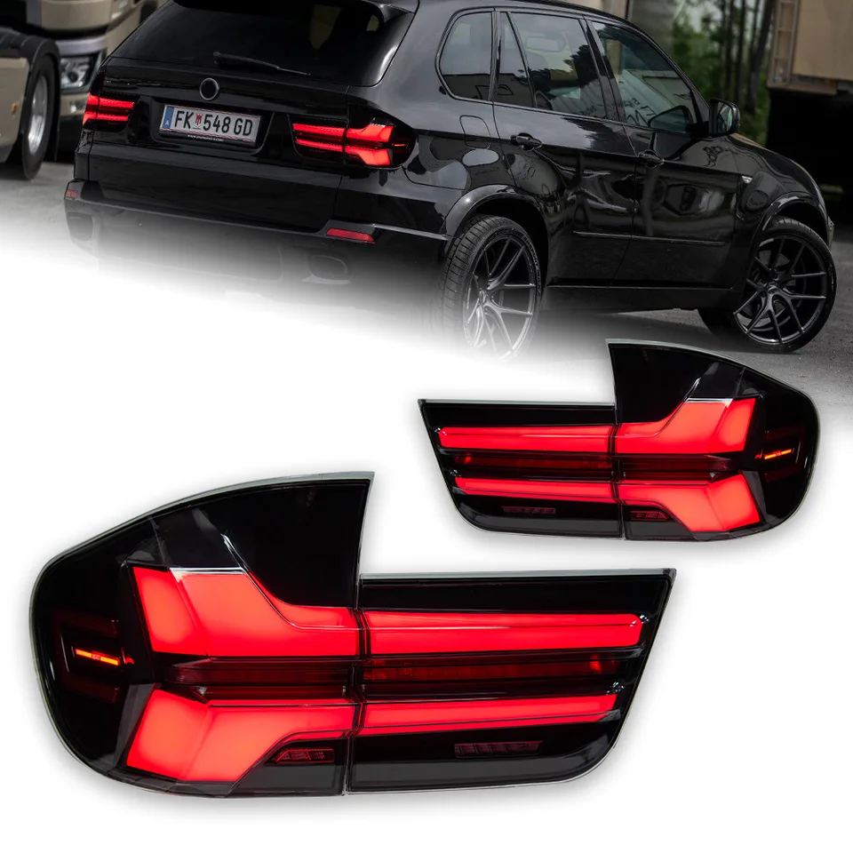AKD Car Lights pre BMW X5 LED chvostové svetlo 2007-2013 E70 LED chvost LAMP G05 Dizajn DRL SIGNAL BRZDE Reverzné automobilové príslušenstvo