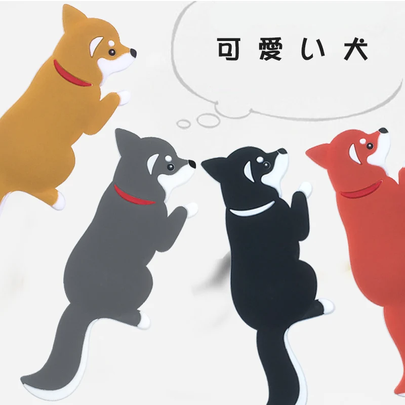 Akita Dog Chladnička Magnetický háčik roztomilý karikatúra šteňa dizajn chvost Ohybná kúpeľňa Kuchyňa Domáce sviatky dekorácie