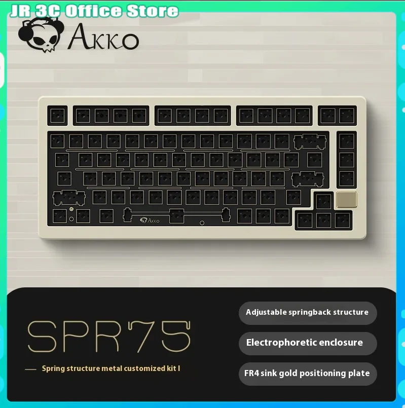 Akko spr75 Hot Swap Gaming Hering Keyboard Mechanická klávesnica Hliníkové súpravy pružinová štruktúra FR4 lokalizovaná doska PC PC Gamer Mac Office