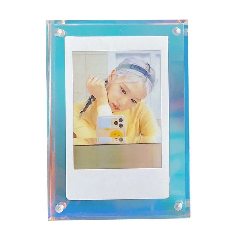 Akrylové silné magnetické obojstranný 3 palcový fotografický rámec Transparent pre Fujifilm Instax Film 12 11 8 7 90 Evo Picture Ozdob