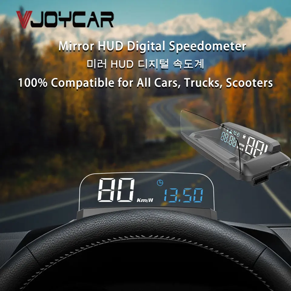 Aktualizovaná verzia OBD CAR HEAD UP DIZOR CAR ELEKTRONICS HUD DISPLAV DIGITÁLNE Rýchlosť projektora Over RESPEED VAROVANIE GPS rýchlomer