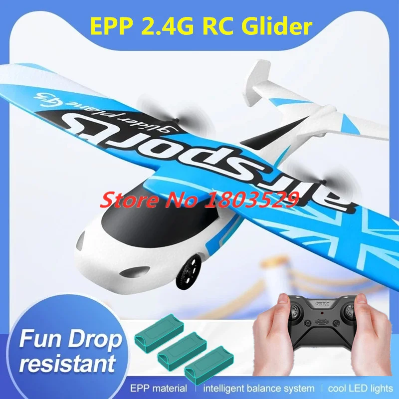 Aktualizácia 2.4G EPP Foam RC Flying Car Glider Fixné krídlo lietadla Ručne hádzanie lietadla Dron Outdoor RC Plant Hračky pre darček