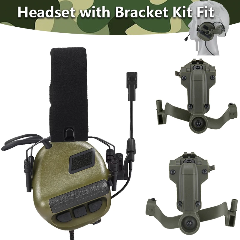 Aktualizácia poľovníckych taktických náhlavných súprav (zvukové vyzdvihnutie a redukcia hluku) Airsoft Earmuff Outdoor Shoot Shooting Headset pre tím Wendy M-Lok
