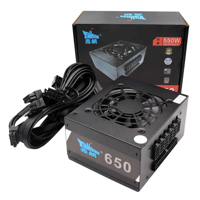 Aktívny plný modul SFX Malé napájacie napájanie hodnotenie 550 W pre MS450 všetko v jednom malom počítačovom počítačovom hernej hernej hernej ploche