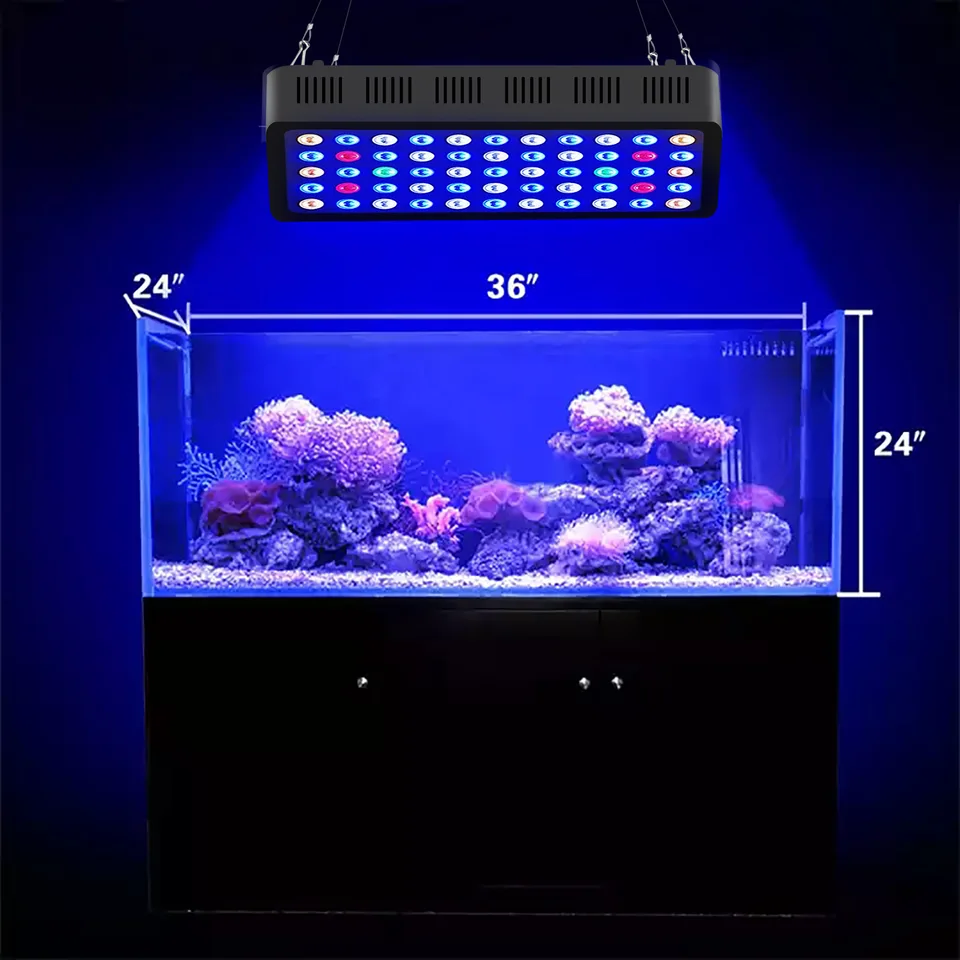 Akváriové svetlo 165 W LED inteligentné stmievanie Časová nádrž Fish Tank Akvárium pod vodou rastúca lamp