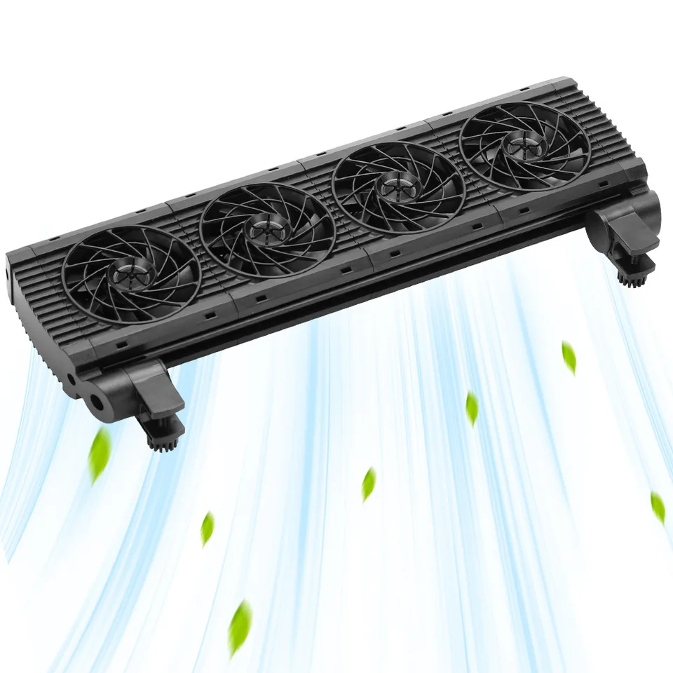 Akvárium Chiller Fish Tank Chladiaca ventilátor Ventilátora Akvárium Uhlík ventilátora nastaviteľný pre Axolotl Coral soľ/čerstvá voda