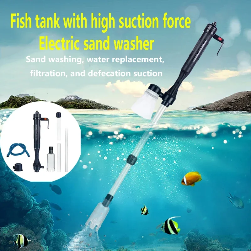 Akvárium Fybic Tank Elektrický výmenník vody čistenie piesku Siephon Water Rúrky Nástrojové čerpadlo Čerpadlo Čerpadlo Pieskové príslušenstvo akvárium