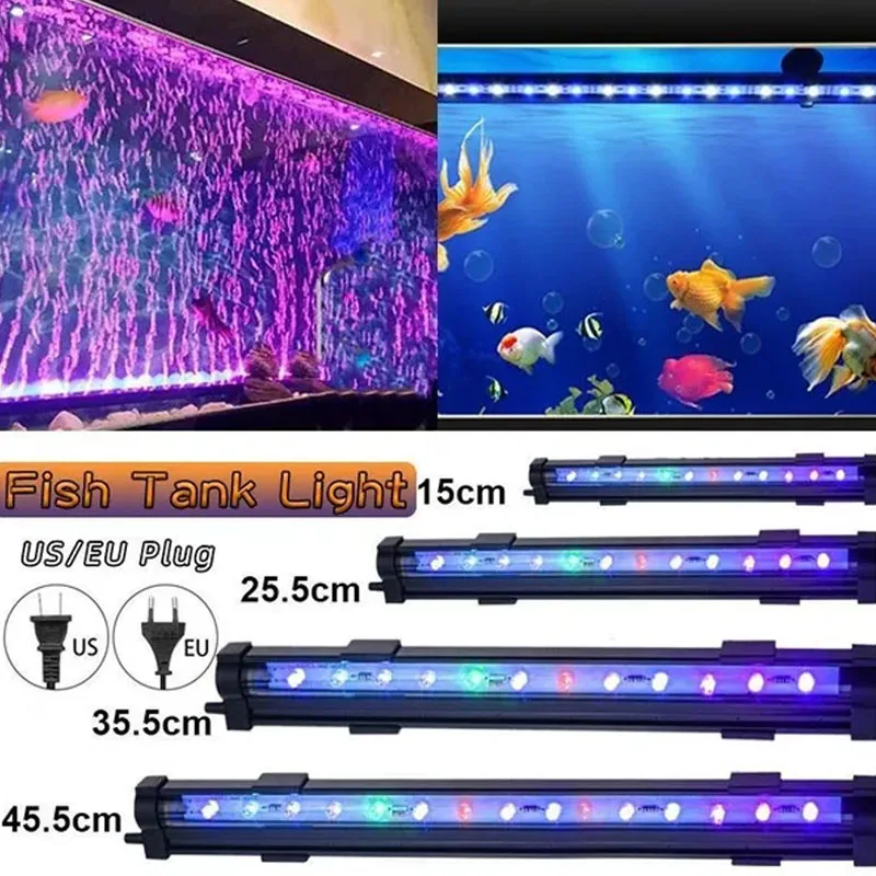 Akvárium LED bublina svetlo farebné ľahké ryby nádrže ponorné svetelné lampa vodotesné pod vodou LED svetlá ponorné svetlo