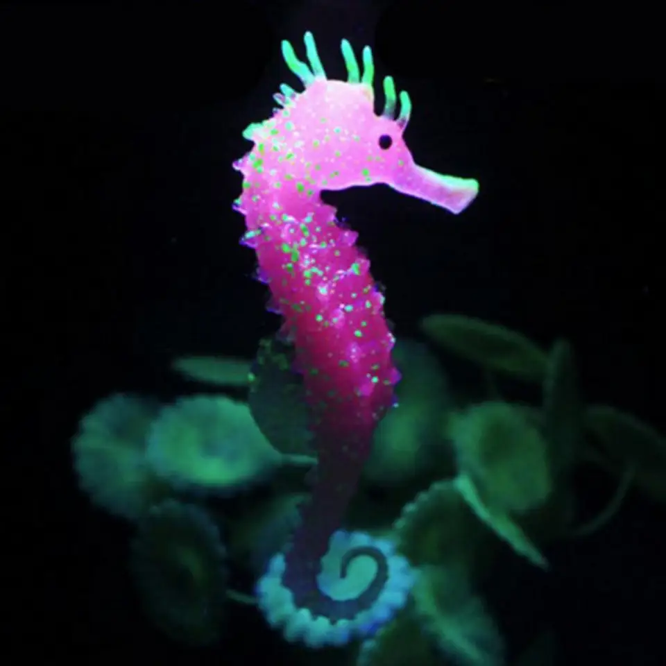 Akvárium Luminous Seahorse Ornament Glow v tmavom krajinárnom silikónovom mori Žiarivý rybí nádrž na dekoráciu Hippocampus Predaj Hippocampus