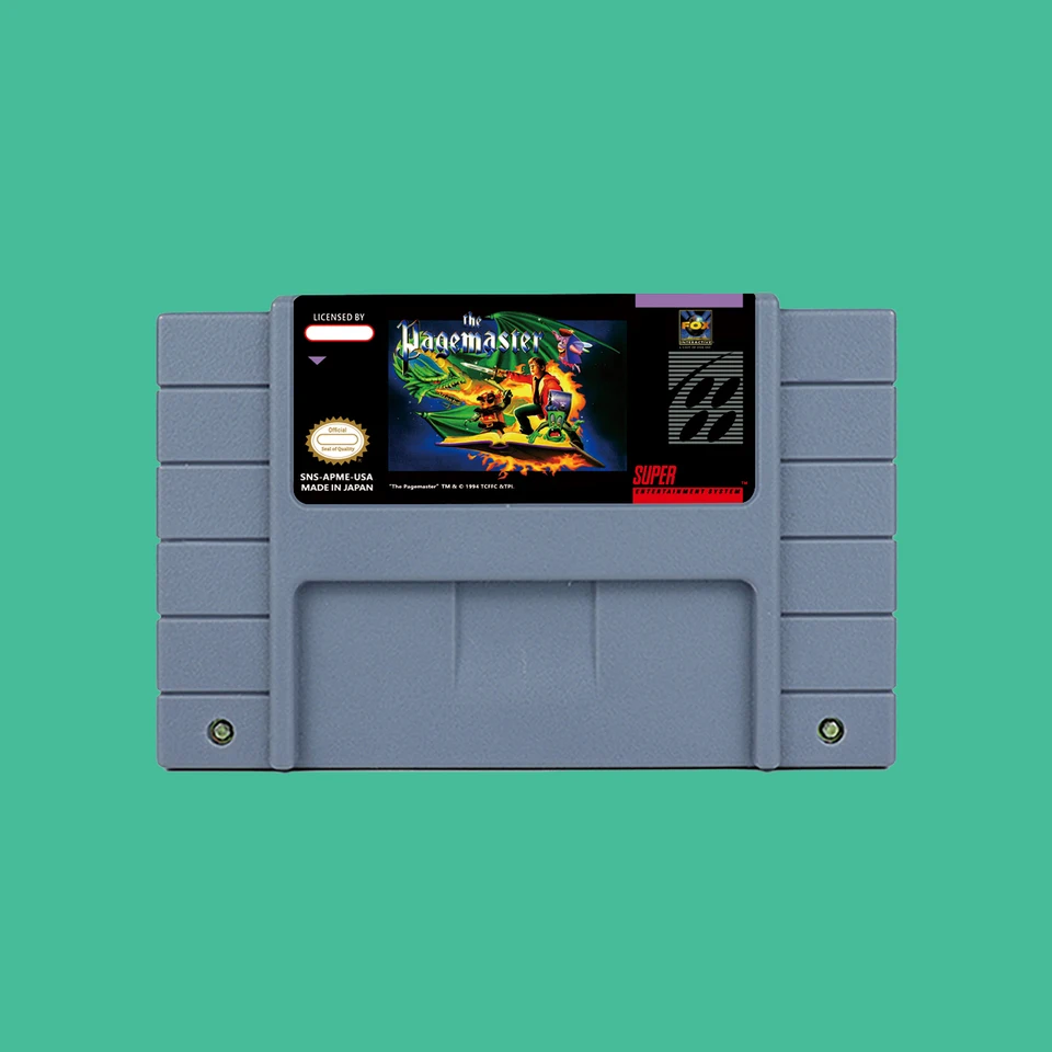 Akčná hra pre Pagemaster - USA alebo EUR verzia k dispozícii pre herné konzoly SNES