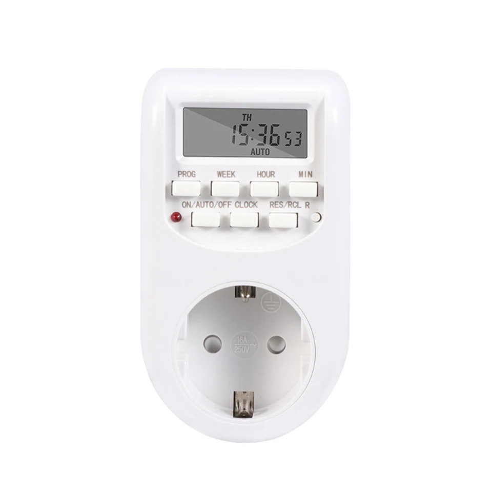 Al-06G časovač Socket VDE zástrčka Dvoj okrúhla zástrčka časovacia soket 220V-240V 50Hz Programovateľný časovač prepínač odpočítavanie Europe Europe