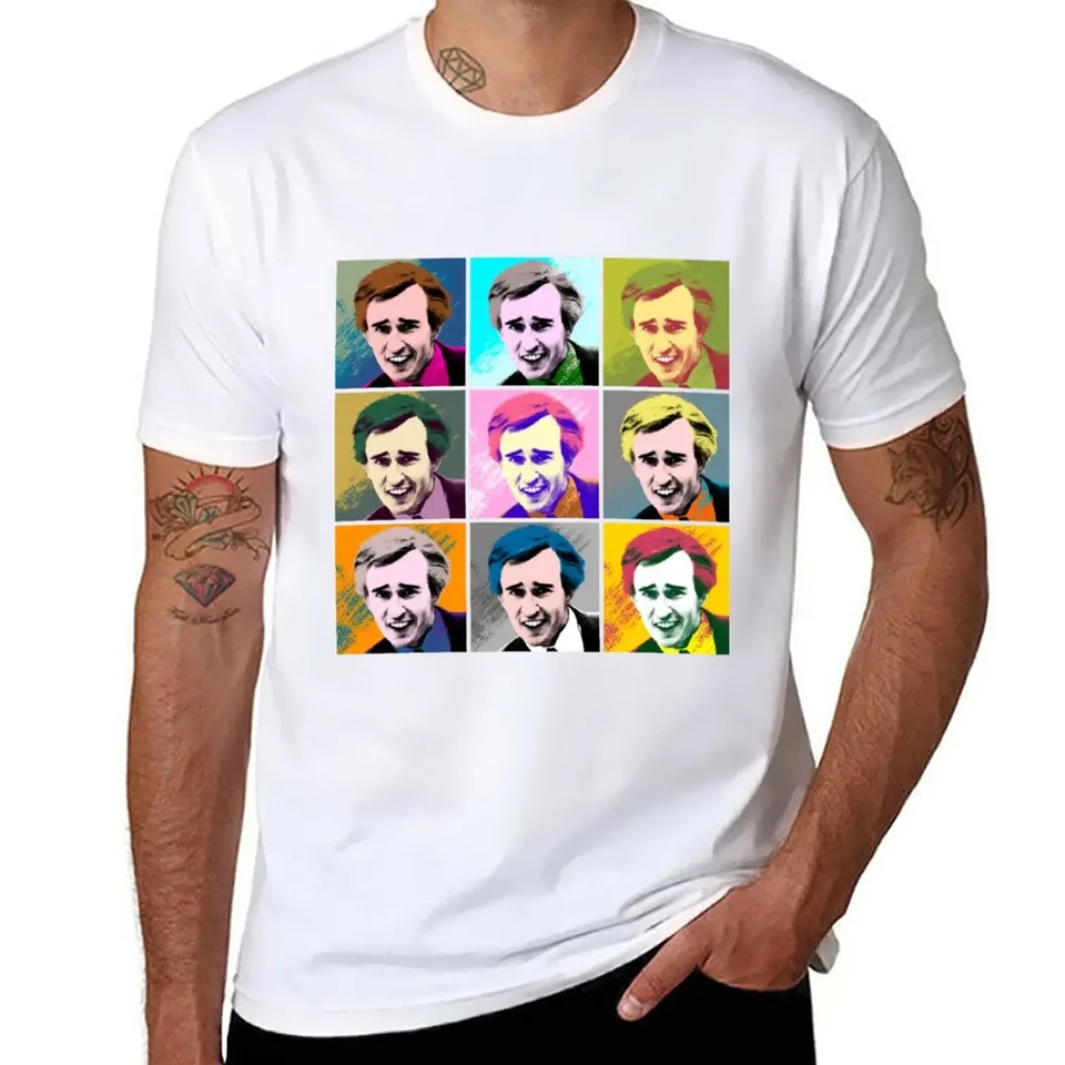 Alan Partridge Warhol inšpirovaný pop art 3x3 Tričko Funnys Tirny Grafické odpaliská hippie oblečenie mužov