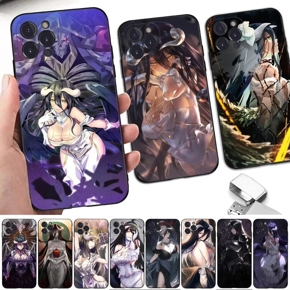 Albedo Overlord Anime Telefón pre iPhone 15 14 11 12 13 Mini Pro XS Max.