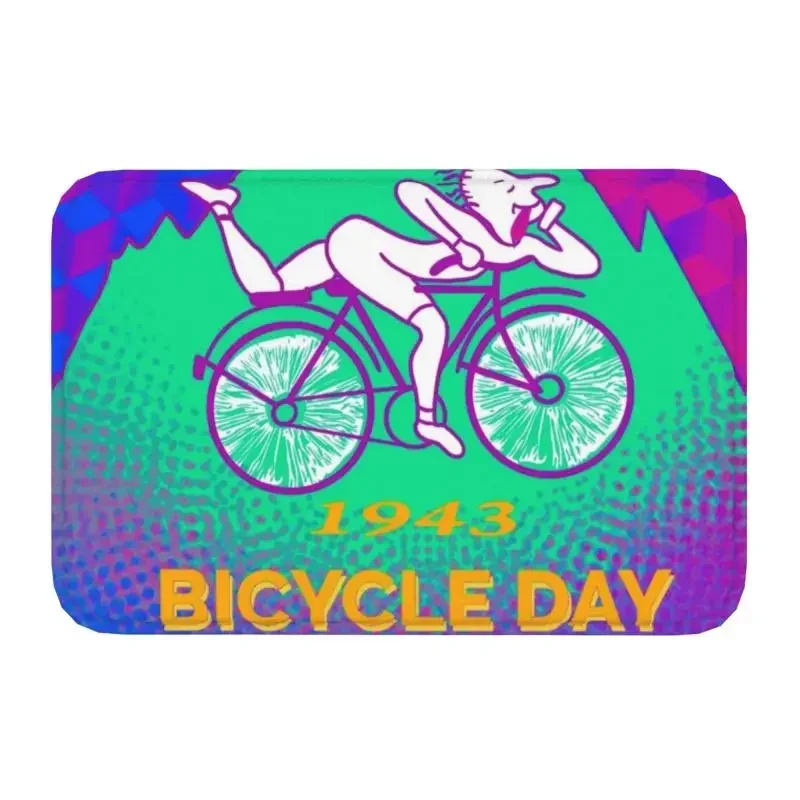 Albert Hoffman Copy of Bicycle Day predné dvere vchod do podlahy Outdoor LSD kyselina blotter Party Batter Kitchen Derormat Koberec koberec