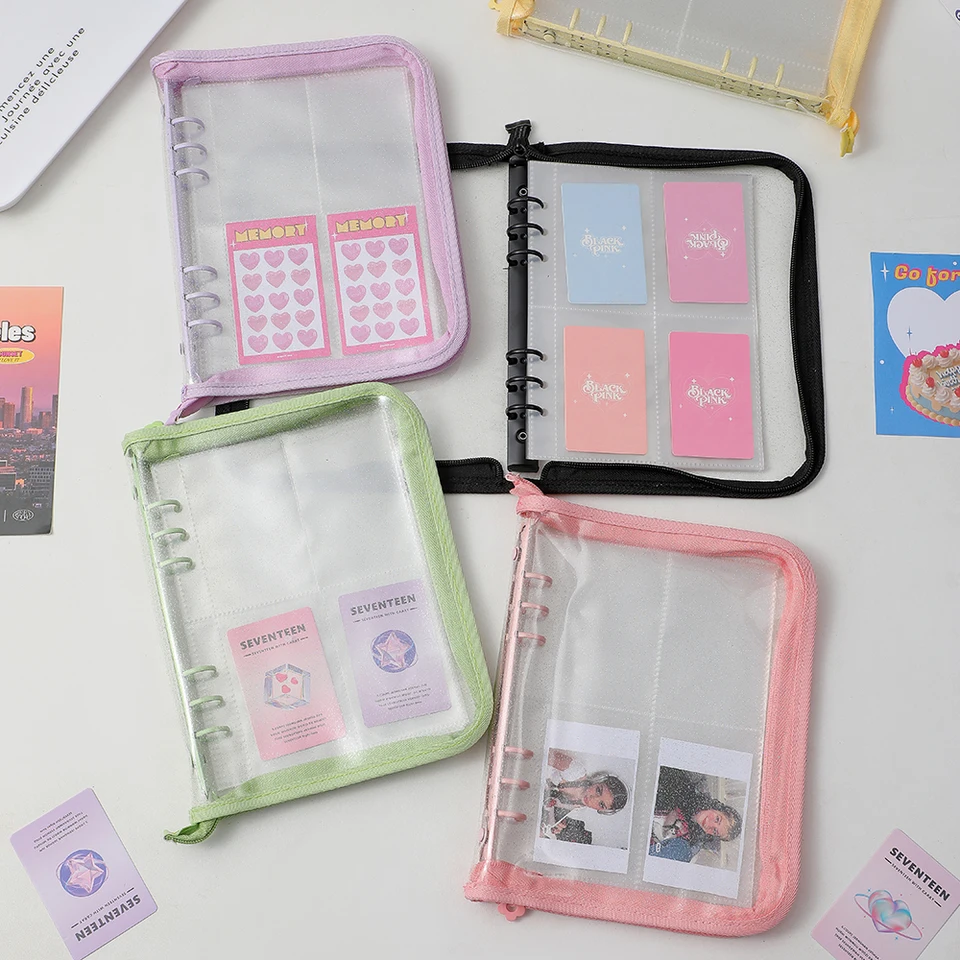 Album zipsu A5 Binder 10Sheet KPOP Photocard Zhromažďovanie knižných kariet organizátor Notebook s 10ks rukávmi Školské kancelárske potreby