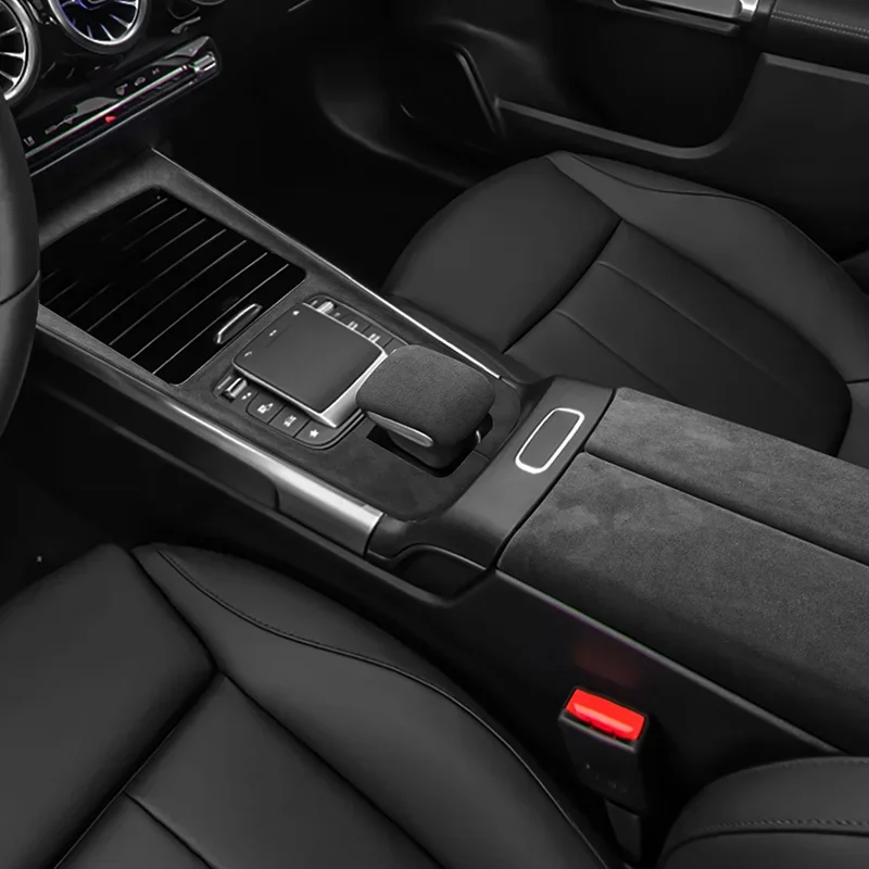 Alcantara centrálny panel lakťová lakťová lakťová lakťová lakťová krabica veko prevodový kryt pre prevodovky pre Mercedes Benz GLA X156, GLB X247 2020 2021 2022 2023 2024