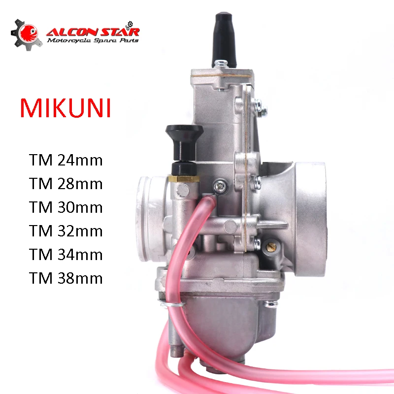 Alconstar- Mikuni TM24 TM28 TM30 TM32 TM34 TM38MM Motocykel Flachschieber Vergaser TM Series pre Kawasaki KX125 KX150 CR250