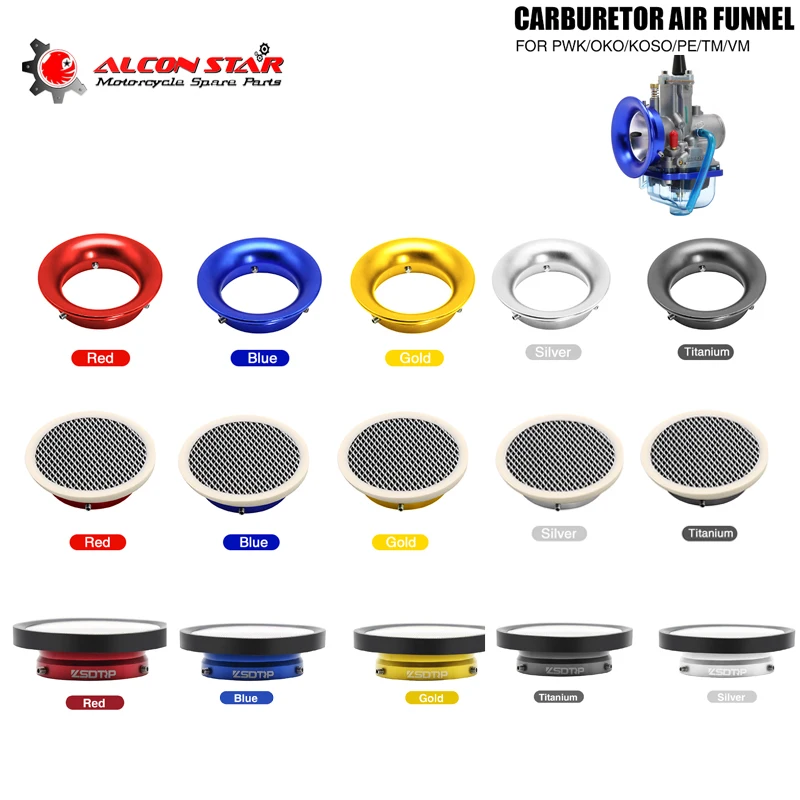 Alconstar Motorcycle Carburetor Interface Air Filter Cup Horn Wind Cup Set 50 mm pre terén ATV Quad Quad Dirt Bike Pit Bike Keihi