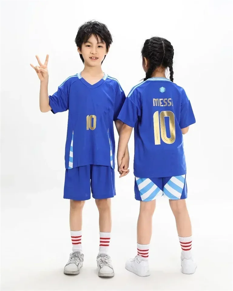 Aldult Detský odev set futbalové športové uniformy chlapec Girl Messi10 Fanúšikov