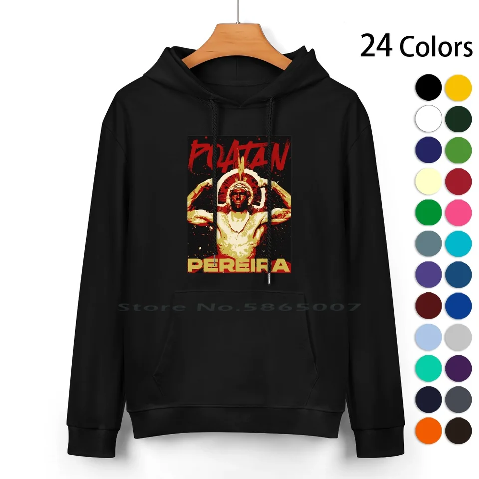 Alex Poatan Pereira Pure Cotton Hoodie Swater 24 Farby Alex Poatan Pereira Fighters Fighting Combat Sports Slesh Bros Khabib