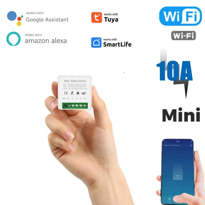 Alexa Tuya WiFi Switch Smart Home Domoticy Yandex Station Alice Wireless Modul prerušovača 110V 220V pre svetelnú zásuvku