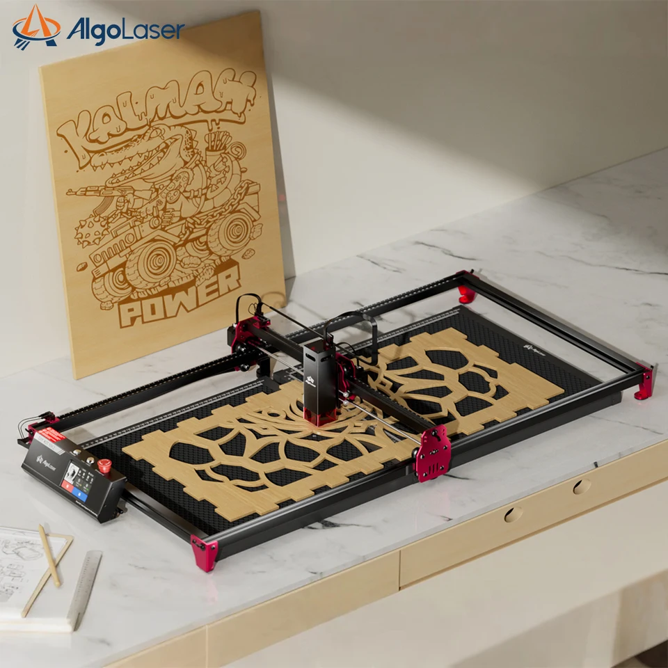 Algolaser WiFi laserový rytsky Cutter DIY Kit MK2 10W S predlžovacou súpravou 400x800 mm CNC Router LightBurn Grrb Mobile Mobile Control