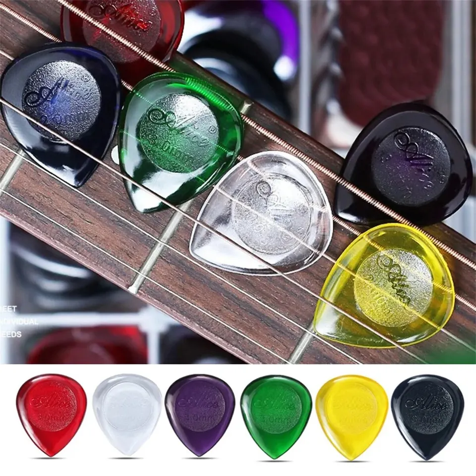 Alice 100 pcs Stubby Guitar Picks Akustic Electric Guitar Bass Plectrums Small / Big Veľkosť 1/2 / 3 mm