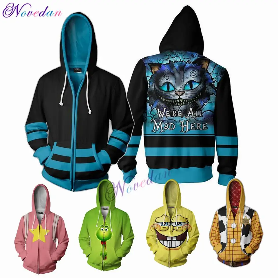 Alice Adventure Cartoon Cat Steven Universe Cosplay kostým 3D anime mikina mikina bunda