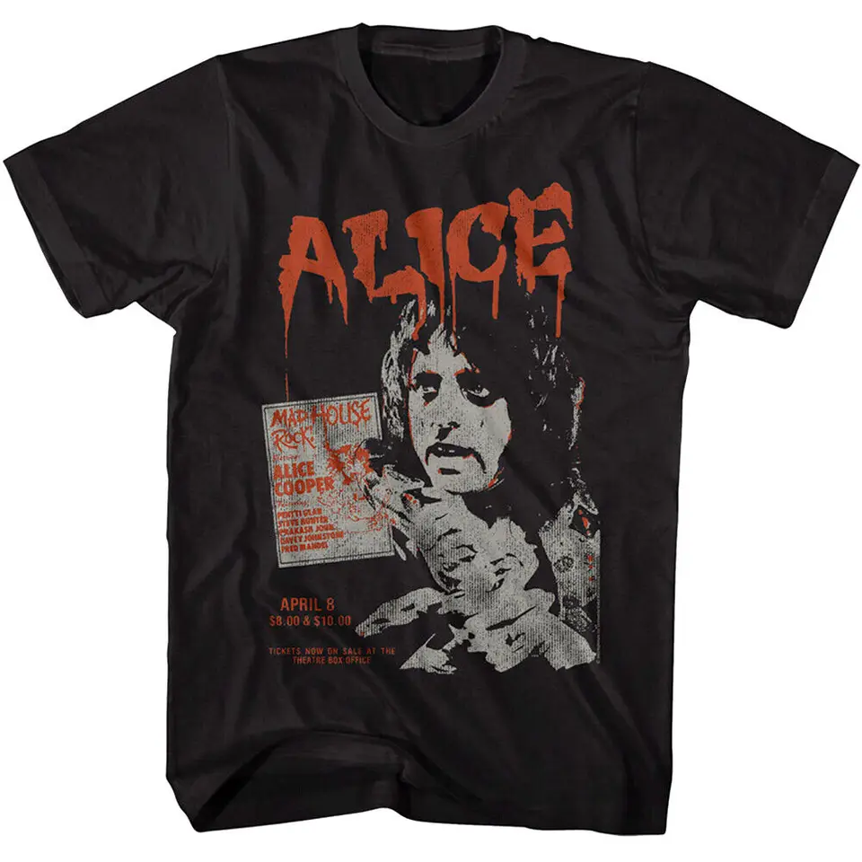 Alice Cooper Mad House Rock Tour 1979 Pánske tričko Heavy Metal Concert