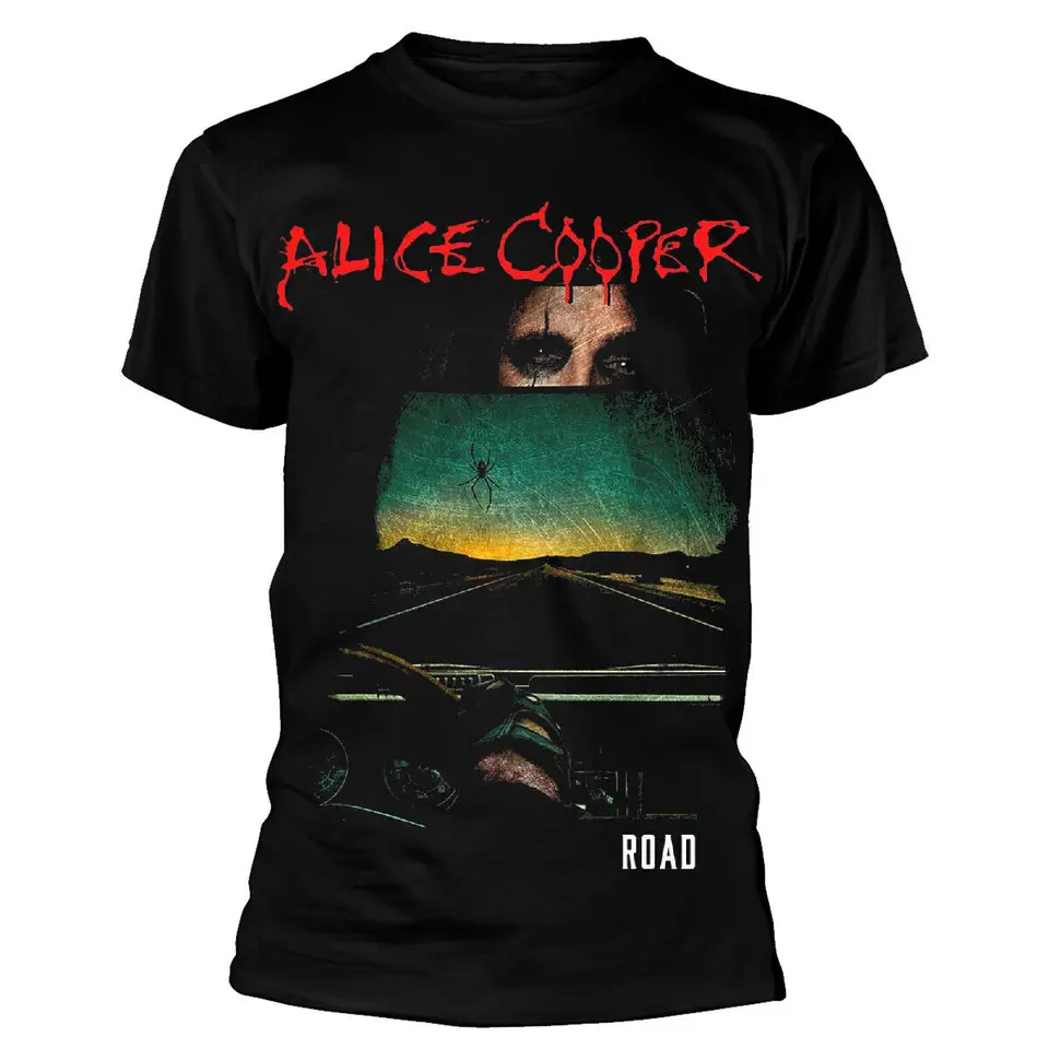 Alice Cooper Road Cover Tracklist Tracklist Black T košeľa nový úradník