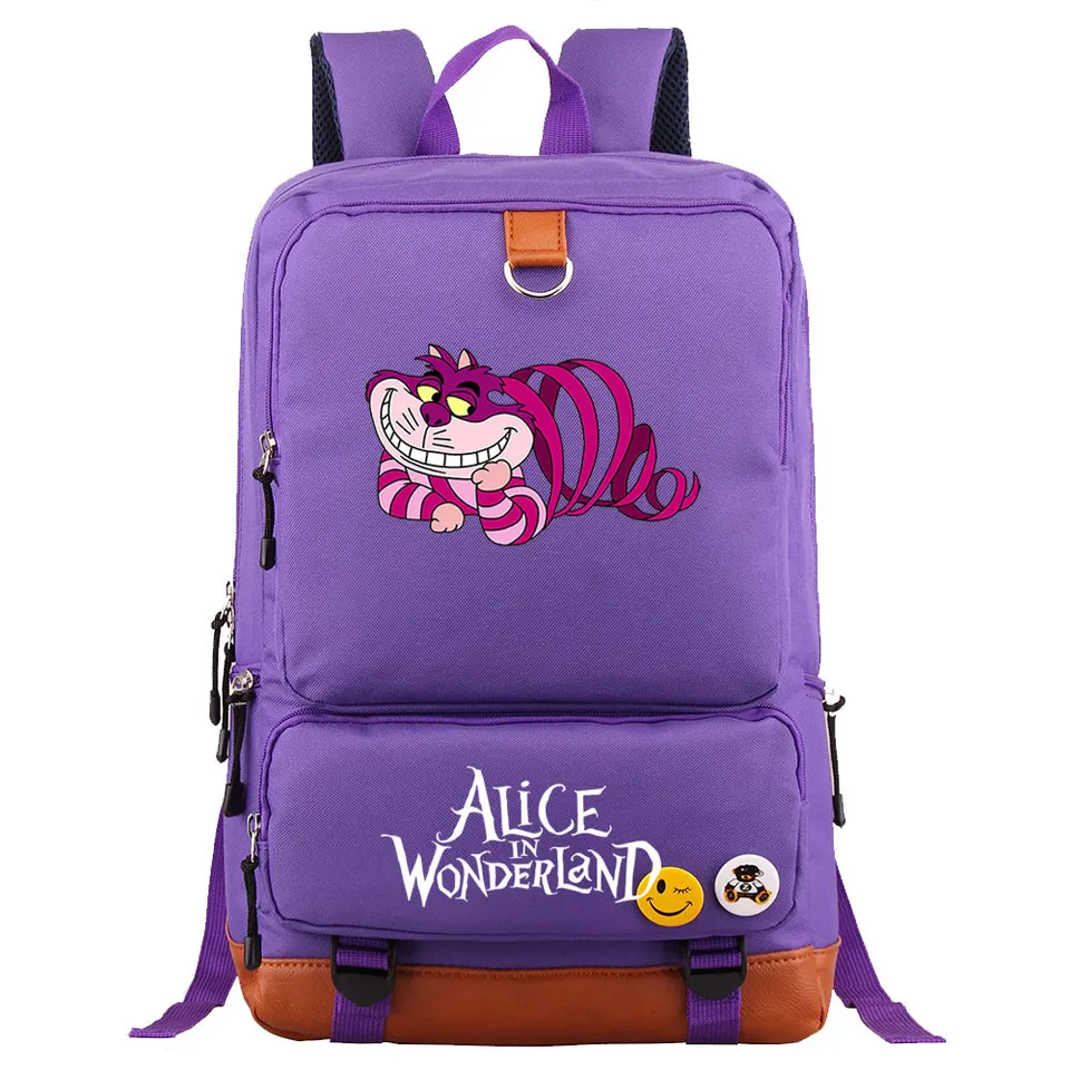 Alice in Wonderland Boys Girls Kids School Book Bags