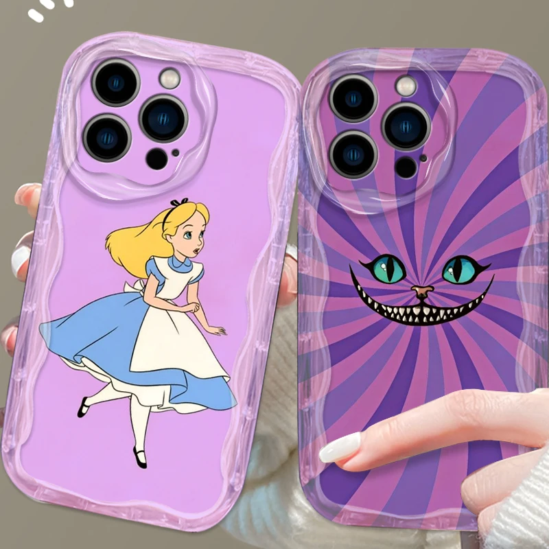 Alice in Wonderland Disney pre Apple iPhone 15 14 13 12 11 xs xr x 8 7 pro max plus vlnový olej TPU TPU Case Fundas