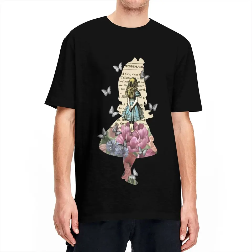 Alice in Wonderland Magical Garden Tričko pre mužov Ženy 100% bavlnené tričko s krátkym rukávom TEE TREATH NARODENIE PRÍSTUP