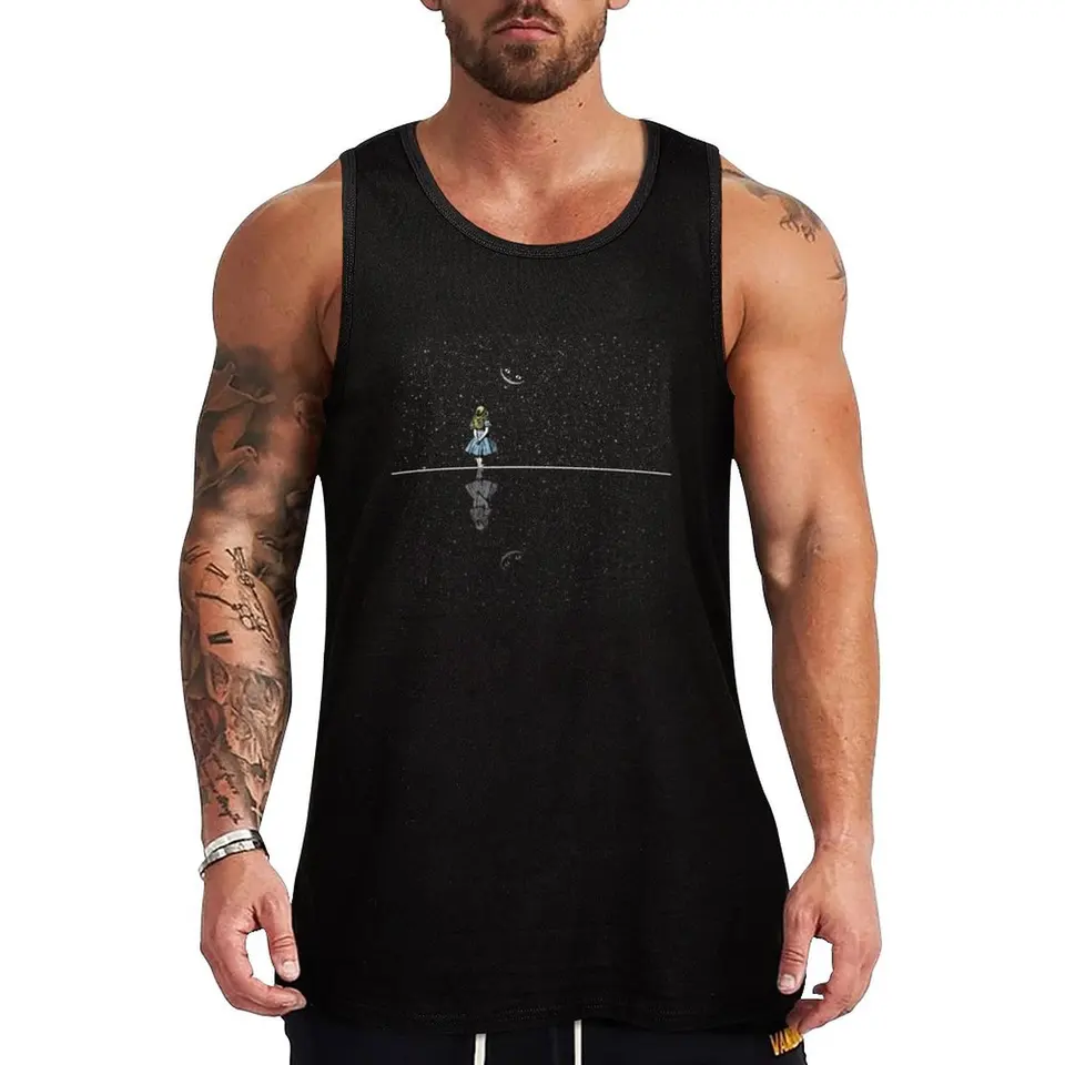 Alice in Wonderland Starry Night Tank Top Tank top Muž bez rukávov košeľa pánske telocvičňa oblečenie