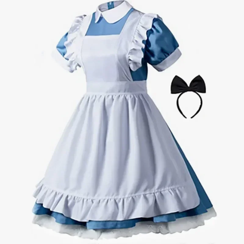 Alice Lolita Maid kostým cos rola hra lolita európsky kód svetlo tón dievča cos kostýmy Ženy sa obliekajú