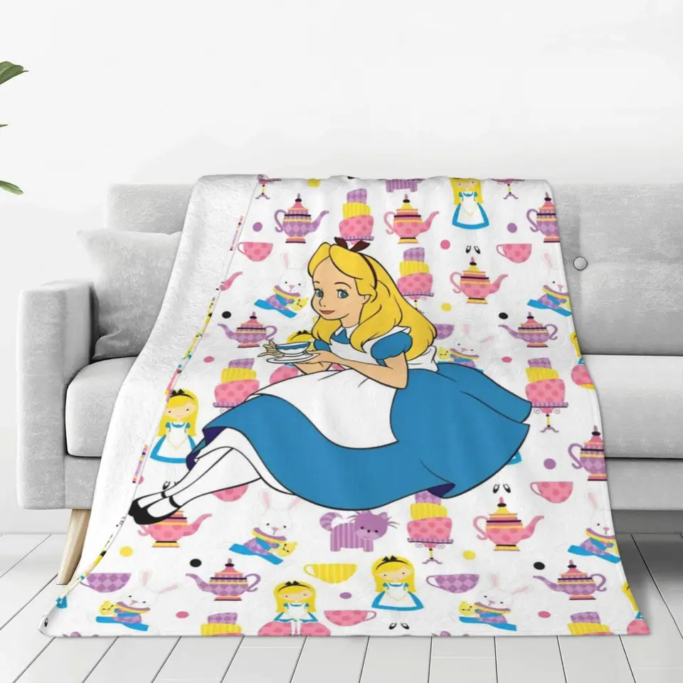Alice v ríši divov manga prikrývka Kvalita mäkkého hodu prikrývka Zimné lietadlo Cestovné stoličky estetické lôžko