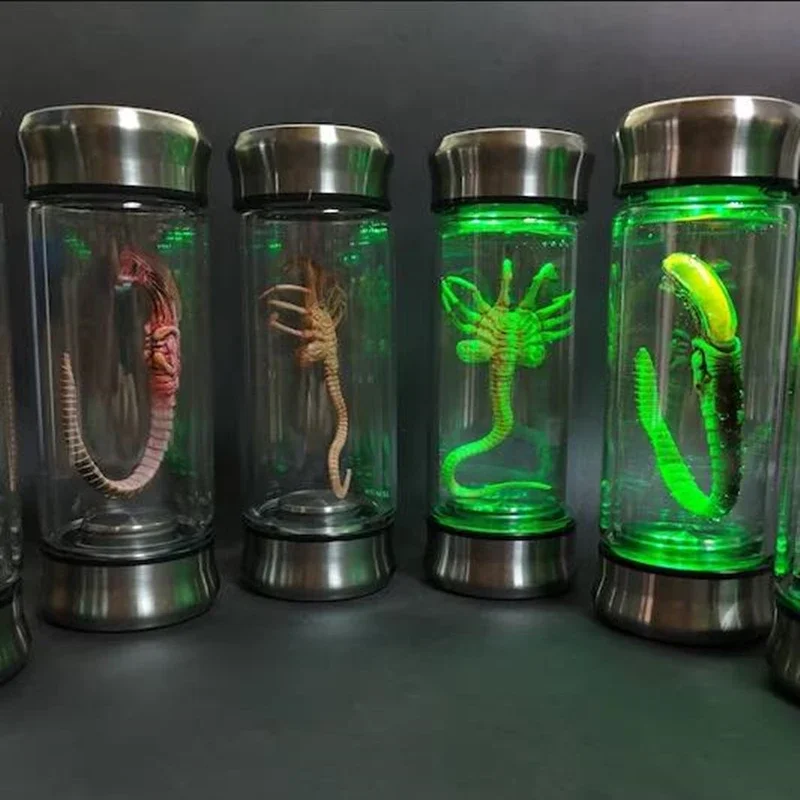 Alien Glow Jar Xenomorph Vzorka facehugger Embryo sklenená nádoba Movie replika Replica Domáce dekorácie stolné remeselné remeslá dekorácia