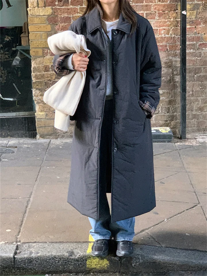 Alien Kitty 2024 High Street Maxi Parkas Denné ženy Chic Winter Ol Slim Ol Elegantná bavlnená čalúnená štíhle denné voľné náhodné vrstvy
