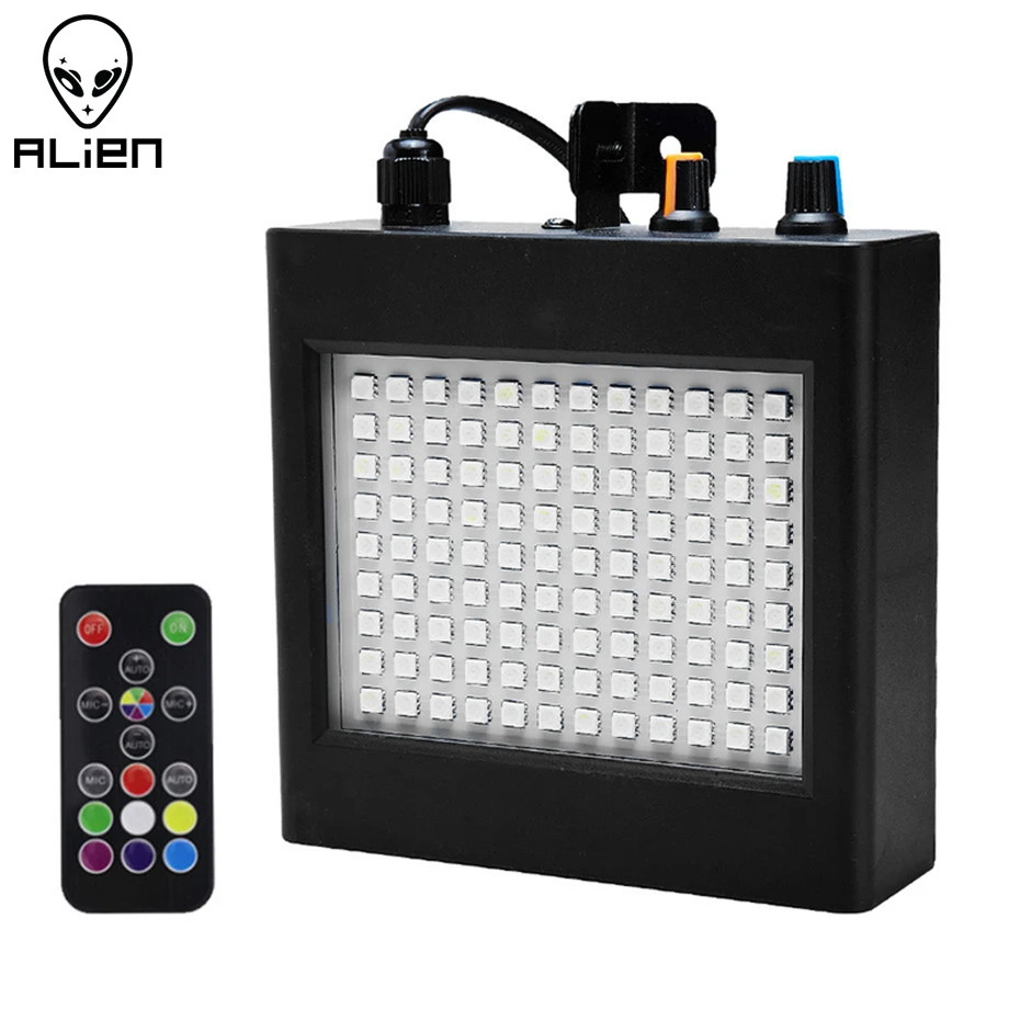 Alien Remote 108 LED RGB White Strobe Effect Effect Sound Disco Party DJ Holida