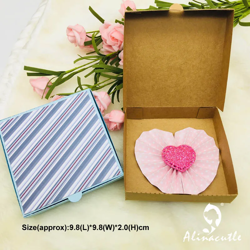 ALINACUTLE CUTTING CURTING Dies Cut Pizza Box abeceda darčekový box zo scrapbooking papierová remeselná album karta punč noža