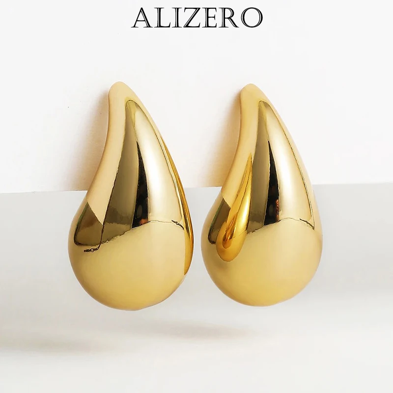 Alisero 925 Sterling Silver 18k Gold Sladké náušnice s kvapkou vody pre ženy módne svadobné zásnubné večierky Šperky Veľkoobchod
