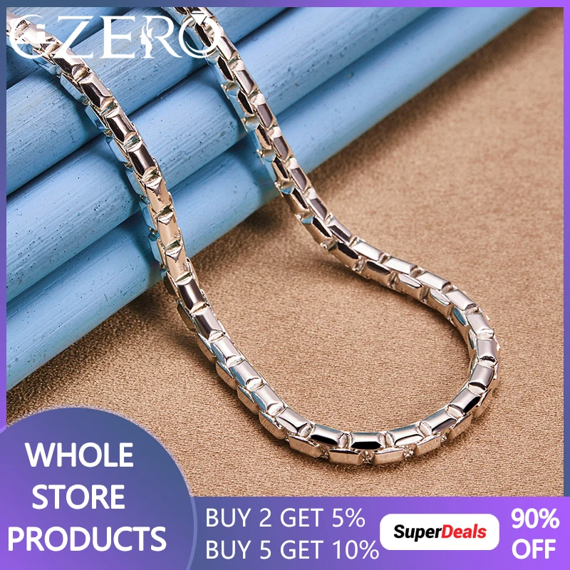 Alisero 925 Sterling Silver 4 mm okrúhle krabičky retiazka pre ženy pre ženy Men módne kúzlo doplnky Svadobné oslavy šperky darček