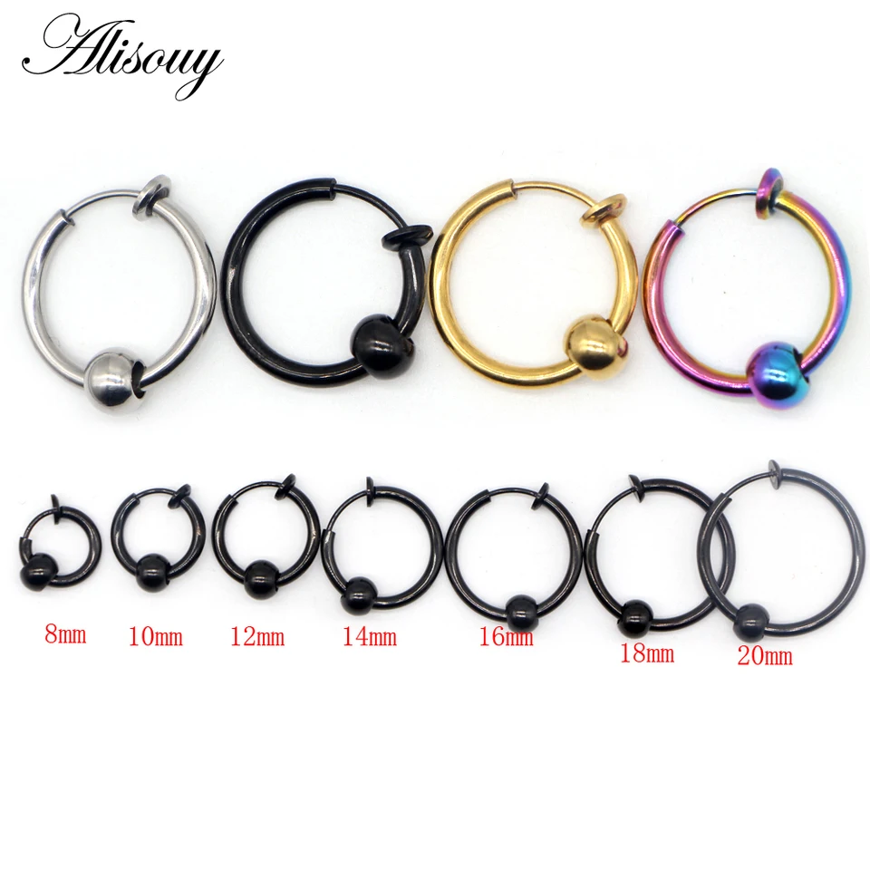 ALISOUY 1PC Clip náušnice Hook bez prepichnutia módne šperky pre ženy Men.