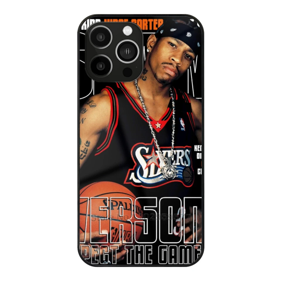 Allen Iverson Classic Templeted Glass puzdro pre iPhone 11 12 13 14 15 Pro Max Mini 7 8 x xr xs plus kryt telefónu Allen Iverson