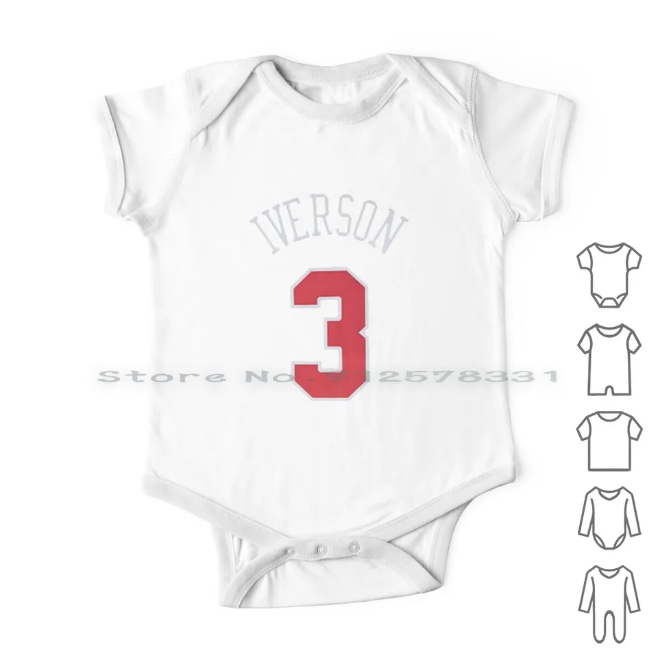 Allen Iverson Novonarodené detské oblečenie Rompers Cotton Swizún Allen Iverson Michael Scottie Pippen Vintage Pink Derick Dennis